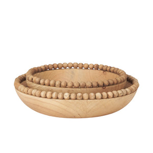 HomeRoots 3" Brown Wood Round Centerpiece Bowl Set - Elegant Serving and Decorative Accents for Any Occasion 609358