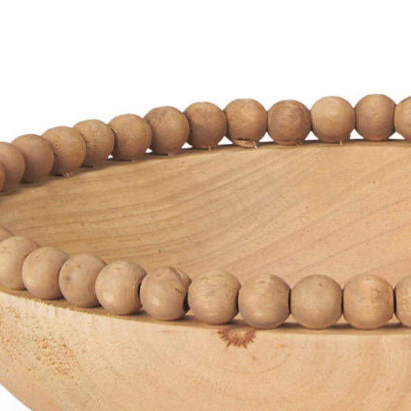 HomeRoots 3" Brown Wood Round Centerpiece Bowl Set - Elegant Serving and Decorative Accents for Any Occasion 609358