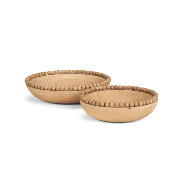 HomeRoots 3" Brown Wood Round Centerpiece Bowl Set - Elegant Serving and Decorative Accents for Any Occasion 609358