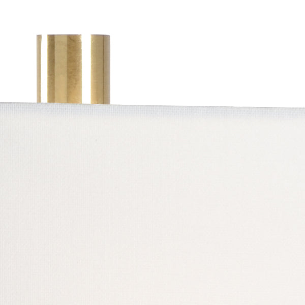 Wildwood Hapuna Ceramic Table Lamp With Cream Glaze & Clear Crystal Mounting — Asian-Inspired Oval Motif, 30.5" 60937