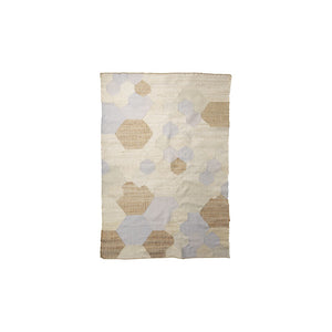 HomeRoots 5' Hand-Woven Ivory Brown and Gray Patchwork Area Rug for Cozy Living Spaces and Unique Style 5' X 8' 609373
