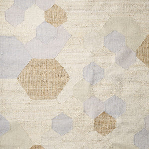 HomeRoots 5' Hand-Woven Ivory Brown and Gray Patchwork Area Rug for Cozy Living Spaces and Unique Style 5' X 8' 609373