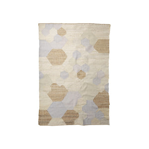 HomeRoots 5' Hand-Woven Ivory Brown and Gray Patchwork Area Rug for Cozy Living Spaces and Unique Style 8' X 10' 609374