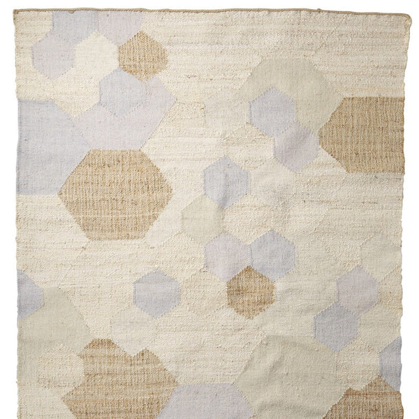 HomeRoots 5' Hand-Woven Ivory Brown and Gray Patchwork Area Rug for Cozy Living Spaces and Unique Style 8' X 10' 609374