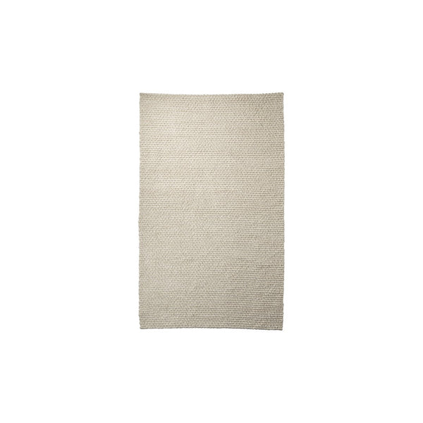 HomeRoots 5' Hand-Woven Cream Berber Area Rug - Soft Wool-Blend, Artisan-Made, Modern Design for Cozy Homes 609379