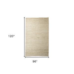 HomeRoots 9' Hand-Woven Natural Jute Area Rug – Unique Artisanal Design for Warmth and Texture in Your Home 5' X 8' 609380