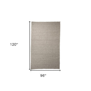 HomeRoots 5' Hand-Woven Beige Berber Area Rug - Artisanal Softness, Timeless Style & Unique Comfort for Any Space 8' X 10' 609386