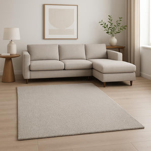 HomeRoots 5' Hand-Woven Beige Berber Area Rug - Artisanal Softness, Timeless Style & Unique Comfort for Any Space 8' X 10' 609386
