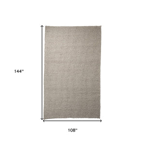 HomeRoots 5' Hand-Woven Beige Berber Area Rug - Artisanal Softness, Timeless Style & Unique Comfort for Any Space 9' X 12' 609387