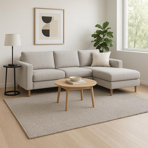 HomeRoots 5' Hand-Woven Beige Berber Area Rug - Artisanal Softness, Timeless Style & Unique Comfort for Any Space 9' X 12' 609387