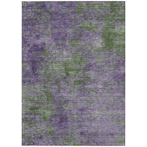 HomeRoots 5' Vibrant Purple and Green Abstract Area Rug for Indoor and Outdoor Spaces - Washable & Durable 8' X 10' 609391