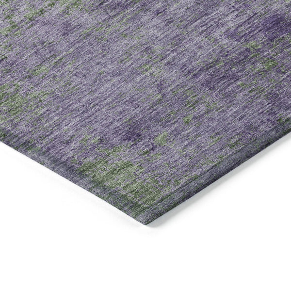 HomeRoots 5' Vibrant Purple and Green Abstract Area Rug for Indoor and Outdoor Spaces - Washable & Durable 10' X 14' 609393