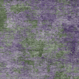 HomeRoots 5' Vibrant Purple and Green Abstract Area Rug for Indoor and Outdoor Spaces - Washable & Durable 10' X 14' 609393