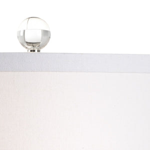 Wildwood Fish Fish Tail Lamp Blue Ceramic Coastal Table Lamp With Crystal Accents, Linen Shade, 26.5" H Elegance 60945