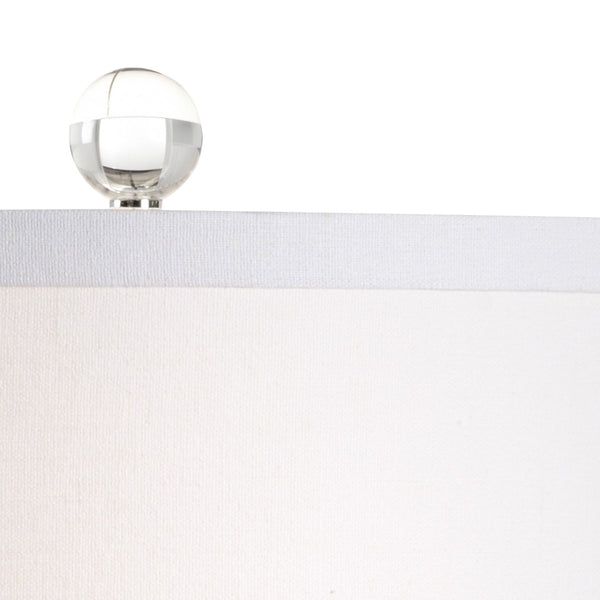 Wildwood Fish Fish Tail Lamp Blue Ceramic Coastal Table Lamp With Crystal Accents, Linen Shade, 26.5" H Elegance 60945