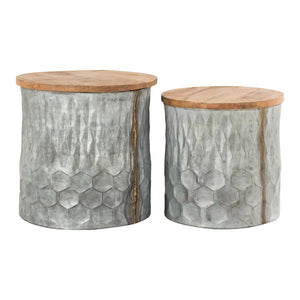 Caldwell Accent Table - Set of 2 Galvanized 609459 Elk Home