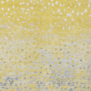 HomeRoots 5' Yellow and Gold Abstract Area Rug - Durable, Washable Indoor/Outdoor Design for Modern Spaces 8' X 10' 609471