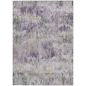 HomeRoots 5' Striped Lavender and Purple Area Rug - Stylish, Washable Design for Indoor and Outdoor Use 8' X 10' 609555