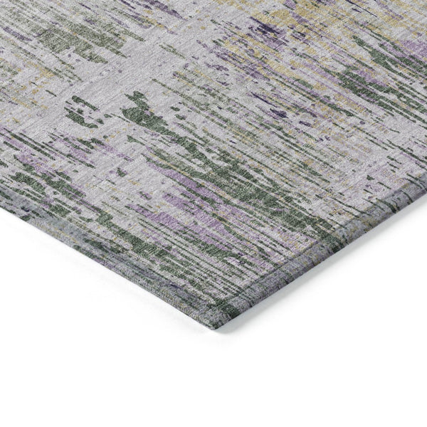 HomeRoots 5' Striped Lavender and Purple Area Rug - Stylish, Washable Design for Indoor and Outdoor Use 9' X 12' 609556