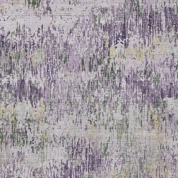 HomeRoots 5' Striped Lavender and Purple Area Rug - Stylish, Washable Design for Indoor and Outdoor Use 9' X 12' 609556