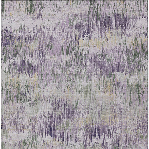 HomeRoots 5' Striped Lavender and Purple Area Rug - Stylish, Washable Design for Indoor and Outdoor Use 10' X 14' 609557