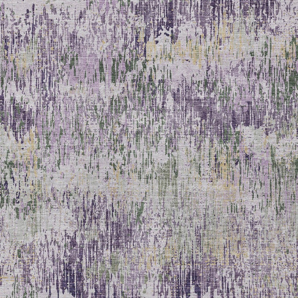 HomeRoots 5' Striped Lavender and Purple Area Rug - Stylish, Washable Design for Indoor and Outdoor Use 10' X 14' 609557