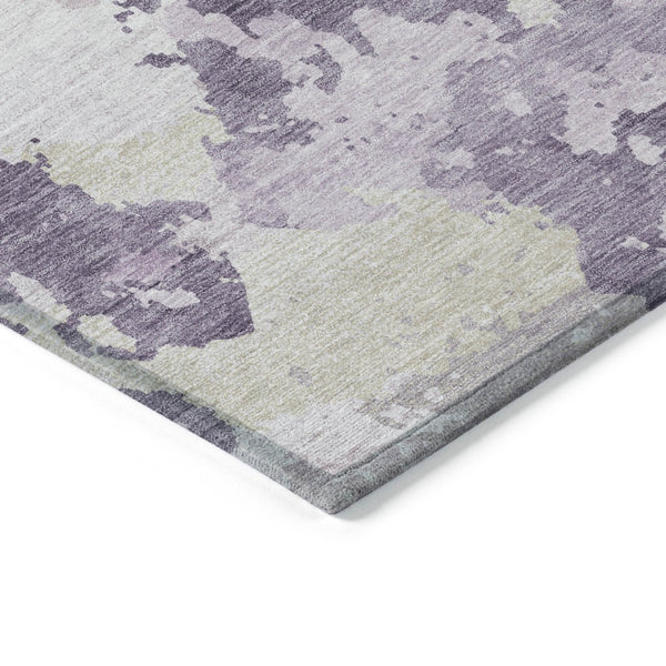 HomeRoots 5' Abstract Lavender and Lilac Washable Area Rug – Stylish, Durable Design for Indoor and Outdoor Use 5' X 8' 609571