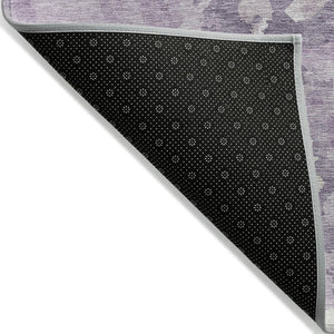 HomeRoots 5' Abstract Lavender and Lilac Washable Area Rug – Stylish, Durable Design for Indoor and Outdoor Use 9' X 12' 609574
