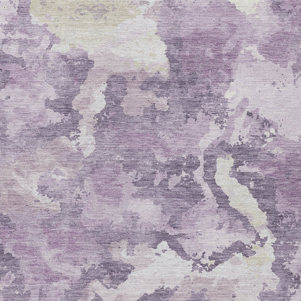 HomeRoots 5' Abstract Lavender and Lilac Washable Area Rug – Stylish, Durable Design for Indoor and Outdoor Use 9' X 12' 609574