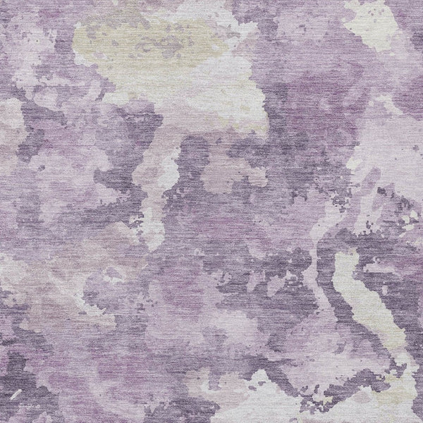 HomeRoots 5' Abstract Lavender and Lilac Washable Area Rug – Stylish, Durable Design for Indoor and Outdoor Use 10' X 14' 609575
