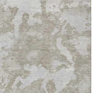 HomeRoots 5' Stylish Taupe and Brown Abstract Area Rug – Washable, Durable, Indoor/Outdoor Versatility for Any Space 5' X 8' 609583