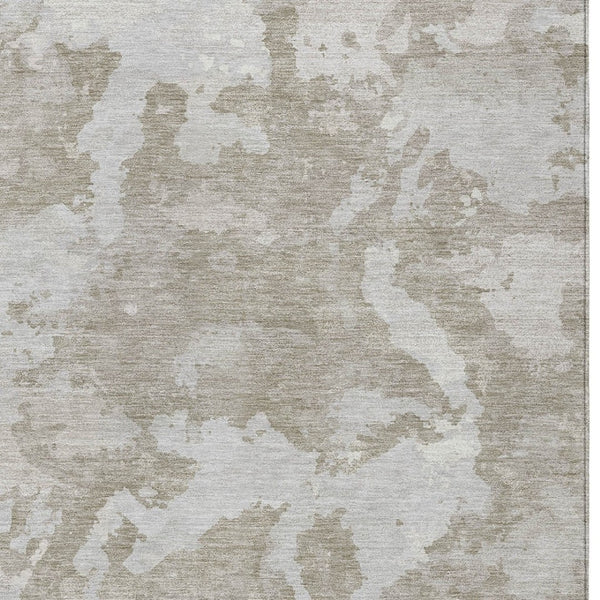 HomeRoots 5' Stylish Taupe and Brown Abstract Area Rug – Washable, Durable, Indoor/Outdoor Versatility for Any Space 5' X 8' 609583