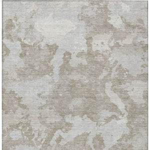HomeRoots 5' Stylish Taupe and Brown Abstract Area Rug – Washable, Durable, Indoor/Outdoor Versatility for Any Space 8' X 10' 609585