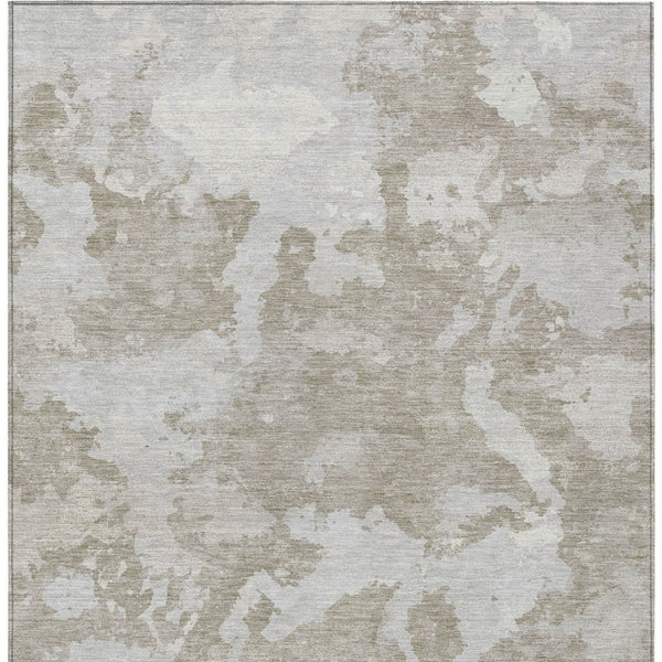 HomeRoots 5' Stylish Taupe and Brown Abstract Area Rug – Washable, Durable, Indoor/Outdoor Versatility for Any Space 10' X 14' 609587