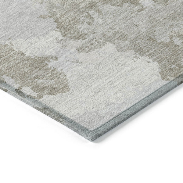 HomeRoots 5' Stylish Taupe and Brown Abstract Area Rug – Washable, Durable, Indoor/Outdoor Versatility for Any Space 10' X 14' 609587