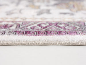 HomeRoots 30' Runner - Stylish Gray, Beige & Orange Southwestern Area Rug for High-Traffic Zones and Homes 30' Runner 609607