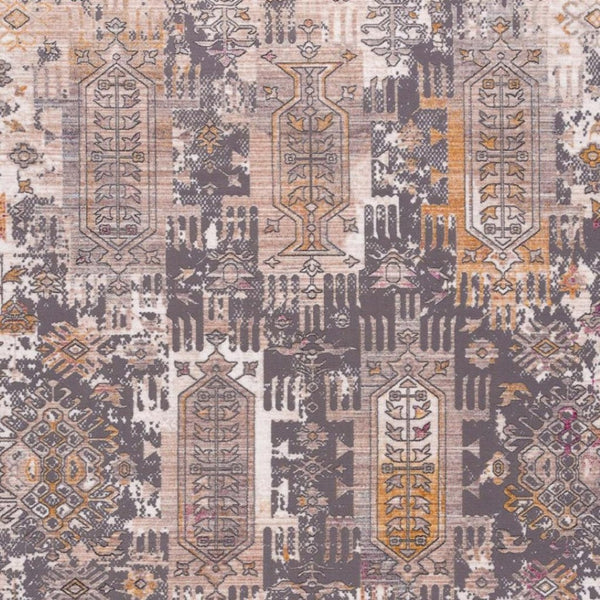 HomeRoots 30' Runner - Stylish Gray, Beige & Orange Southwestern Area Rug for High-Traffic Zones and Homes 19' Runner 609608