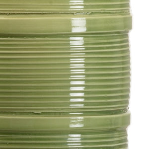 Wildwood Collodi Italian Ceramic Table Lamp In Lustrous Green Glaze — Slim 27.5" Handcrafted Accent Light 60961