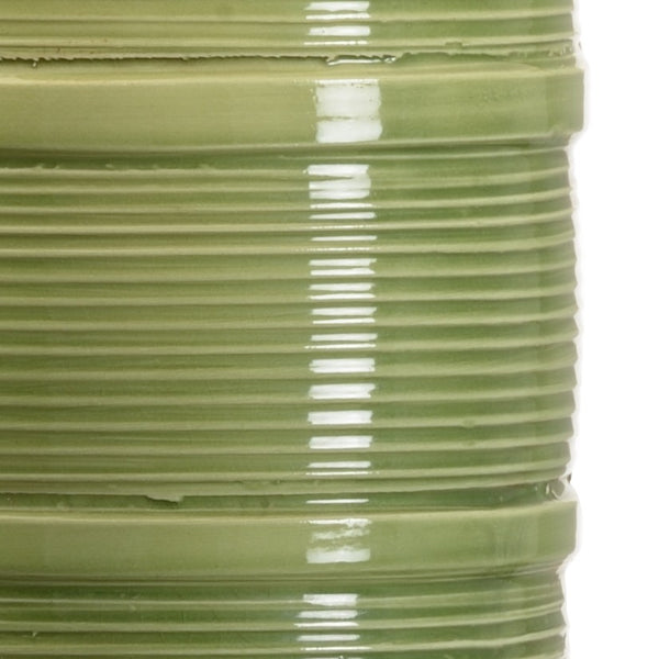 Wildwood Collodi Italian Ceramic Table Lamp In Lustrous Green Glaze — Slim 27.5" Handcrafted Accent Light 60961