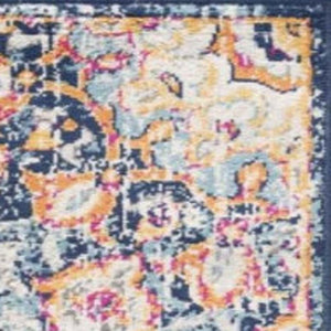 HomeRoots 25' Southwest Medallion Runner Rug in Beige, Rust & Purple - Durable, Stylish for High-Traffic Areas! 609674