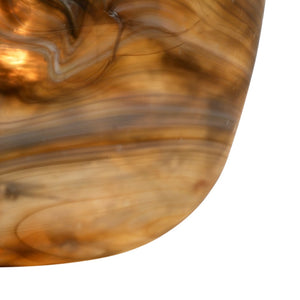 Wildwood Mrs. Brown Lamp Hand-Blown Multi-Brown Swirl Art Glass Uplight — Compact Sculptural Accent Light 60968