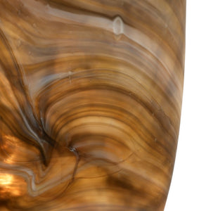 Wildwood Mrs. Brown Lamp Hand-Blown Multi-Brown Swirl Art Glass Uplight — Compact Sculptural Accent Light 60968