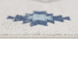 HomeRoots 30' Runner - Durable Southwestern Area Rug in Blue, Beige & Gray for High-Traffic Home Areas 30' Runner 609691
