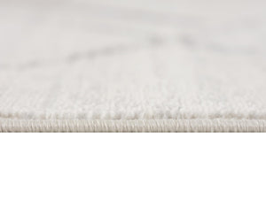 HomeRoots 2' Beige and Gray Abstract Runner Rug - Durable, Stain-Resistant, Modern Design for Entryways & Hallways 609709