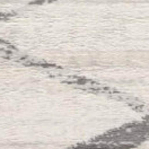 HomeRoots 2' Beige and Gray Abstract Runner Rug - Durable, Stain-Resistant, Modern Design for Entryways & Hallways 609709