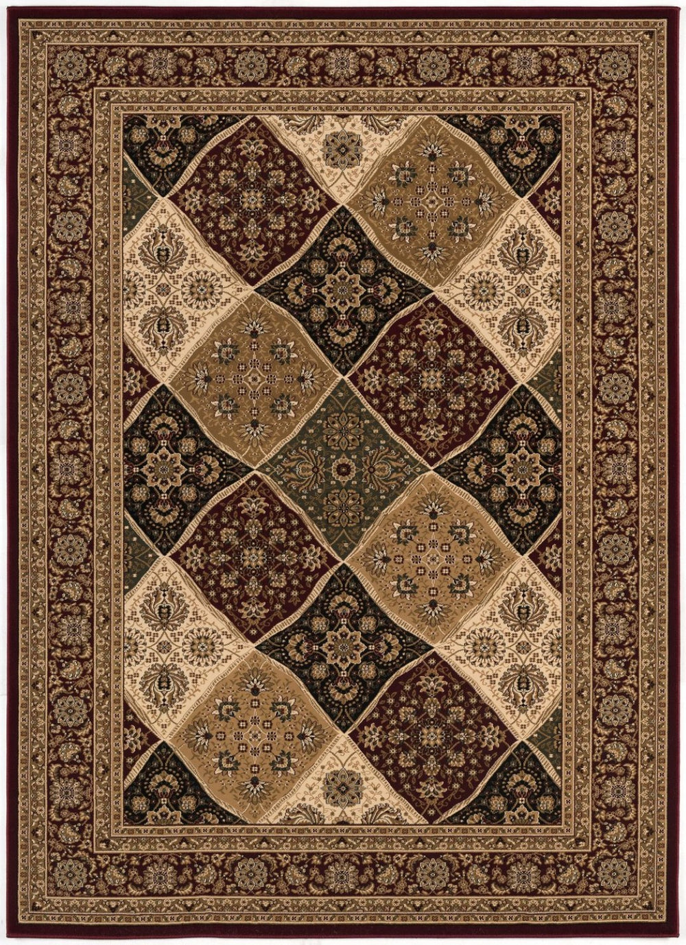 HomeRoots 2' Red and Black Moroccan Area Rug Runner - Durable, Stain-Resistant, Perfect for High-Traffic Areas 609728