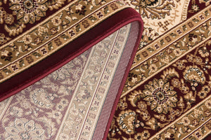 HomeRoots 2' Red and Black Moroccan Runner Rug - Durable, Stain-Resistant, Ideal for High-Traffic Areas! 609729