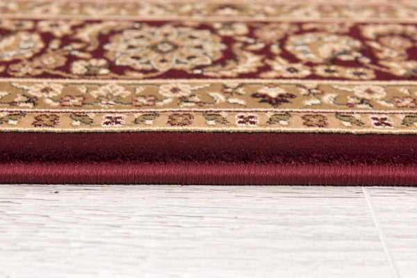 HomeRoots 2' Red and Black Moroccan Runner Rug - Durable, Stain-Resistant, Ideal for High-Traffic Areas! 609729
