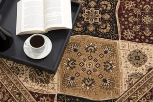 HomeRoots 2' Red and Black Moroccan Runner Rug - Durable, Stain-Resistant, Ideal for High-Traffic Areas! 609729
