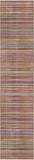 Unique Loom Deepa Static Machine Made Geometric Rug Multi, Gray/Ivory/Light Blue/Light Brown/Burgundy 2' 6" x 12' 2"